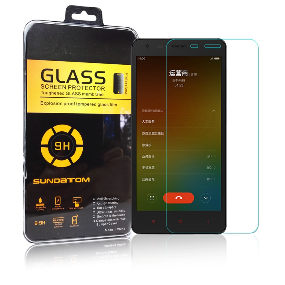 Image of 9H 2.5D Premium Tempered Glass Screen Protector Protective Film For Xiaomi Redmi2 redmi red rice hongmi note 2 2S Mi3 Mi4 4C