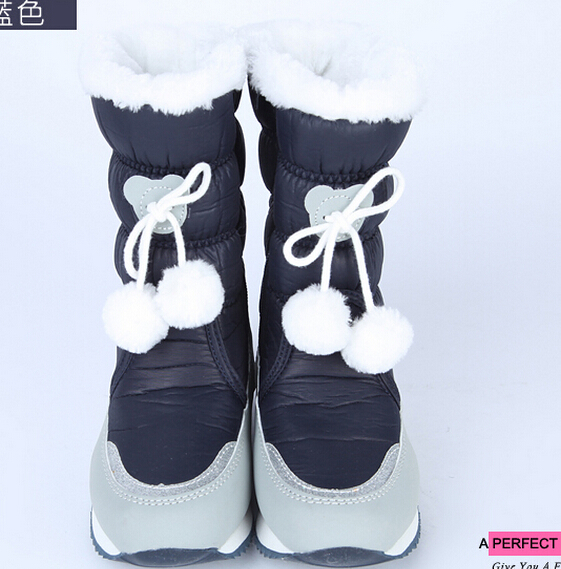 2015 New Waterproof Snow Boots Kids Mid-calf Winte...