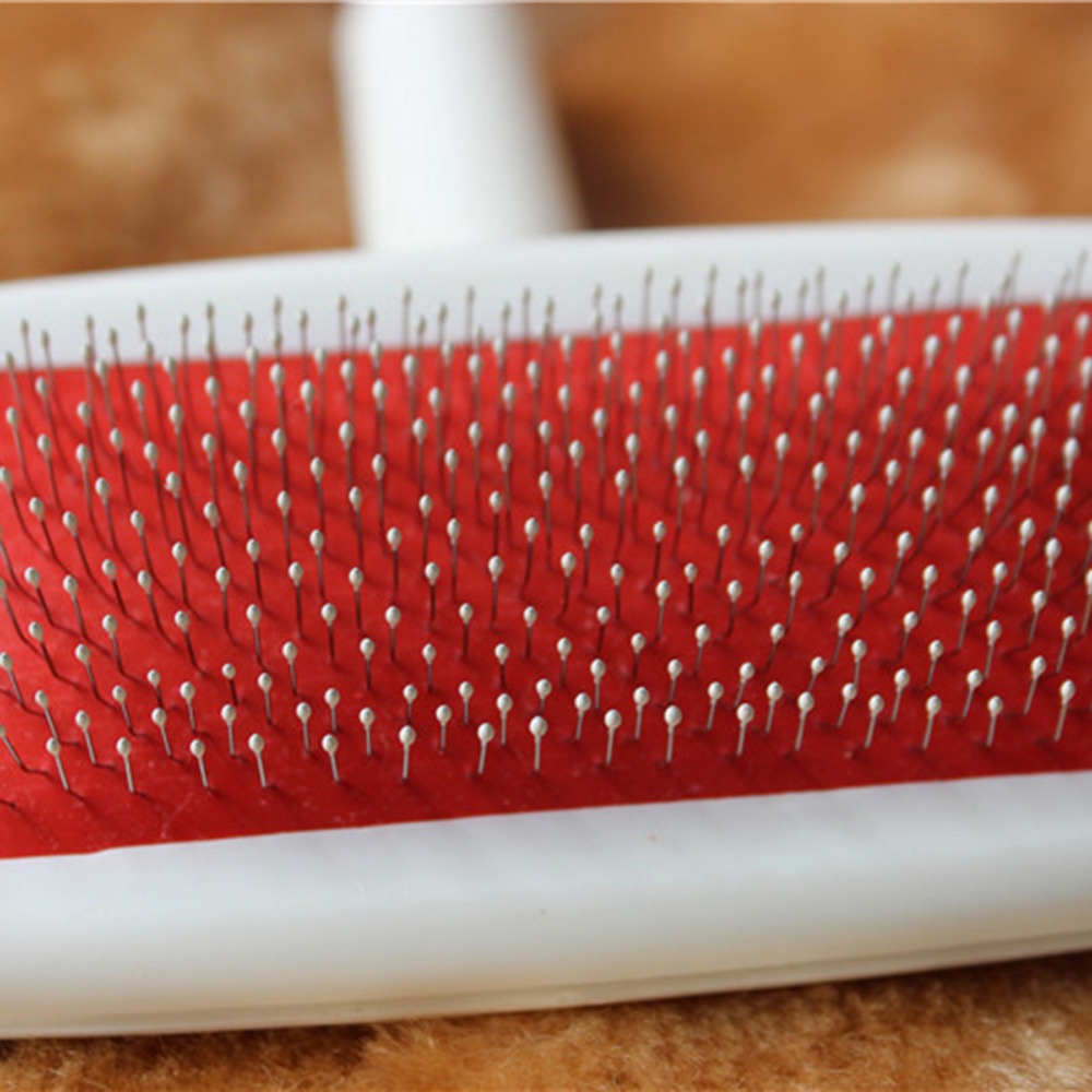 Free Shipping Red Puppy Cat Hair Grooming Slicker Comb Gilling Brush Quick Clean Tool Pet Brand