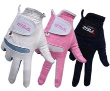 Promotion Professional Golf Gloves Men’s Soft Microfiber Golf Gloves Breathable Outdoor Sports Gloves 40Pcs / Lot Free Shipping