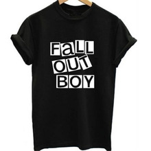 Fall Out Boy T-shirt Men Music Rock Band Tour Pop American Tour Cotton Print T Shirts Women 2016 Summer Graphic Tees T-F11895