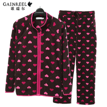 Song Riel autumn and winter fleece men and women casual long sleeved pajamas Heart couple tracksuit