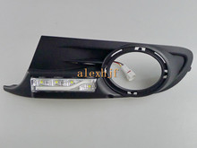LED Daytime Running Lights DRL with Fog Lamp Cover LED Light Guide Fog Lamp case for