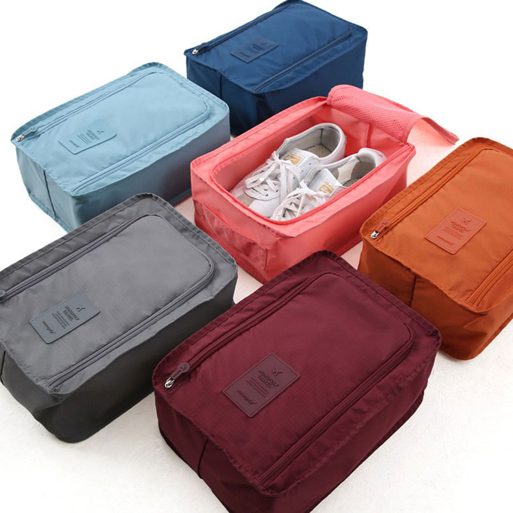 Image of Fashion Nylon Mesh Travel Portable Tote Shoes Pouch Waterproof Storage Bag Korea Style Gifts 4 Colors