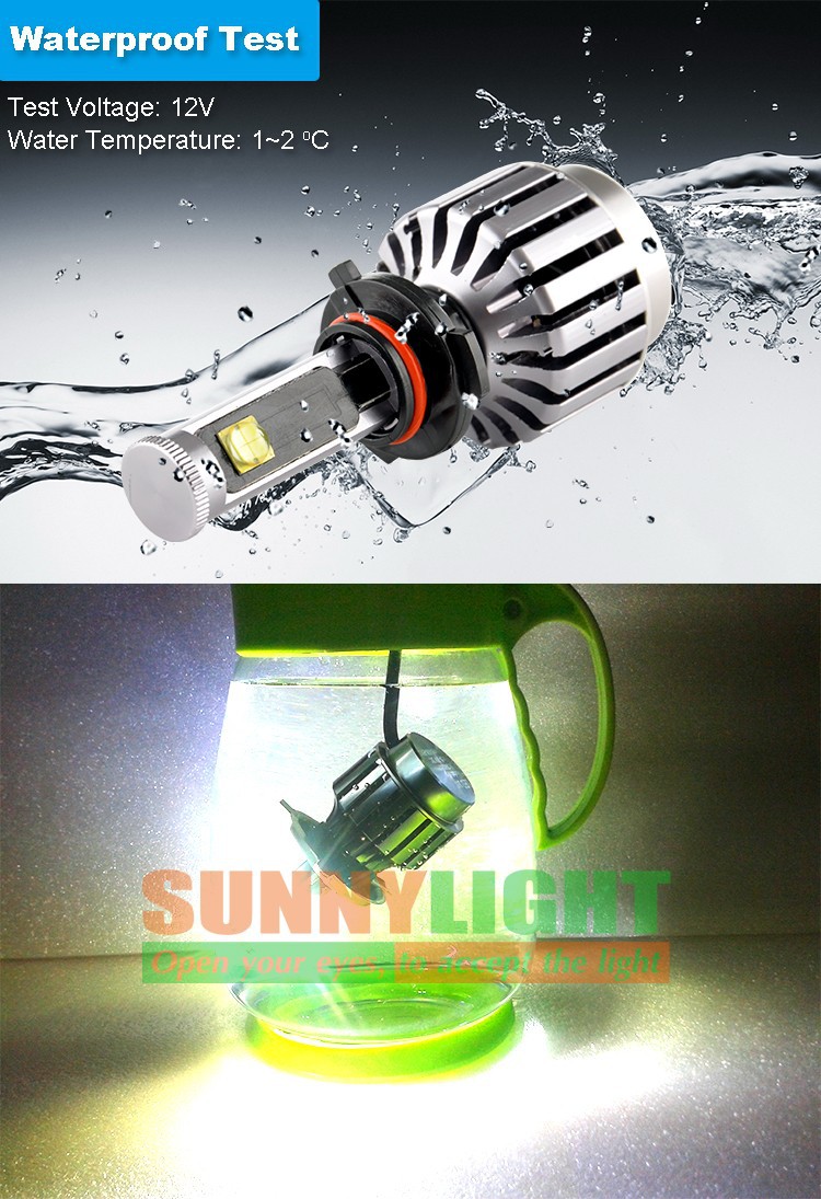 6- hb4 9006 cree led auto car headlight high power foglight drl daytime running fog conversional kits headlamp light source