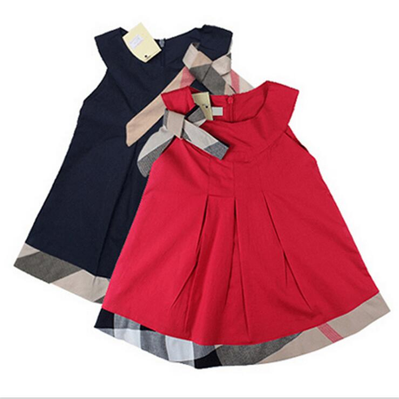 2016 Spring Autumn Baby Girl Dress Casual Baby Girl Clothing Cotton Kids Girls font b Plaid