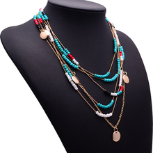 2015 New Hot XG234 Same Brand Za Fashion Pearls Necklaces Pendants Multi layers Beads Pearls Statement