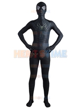 2015 The Amazing SpiderMan 2 Black Costume Spider-man Fullbody Halloween Cosplay Spiderman costumes Hot Sale free shipping