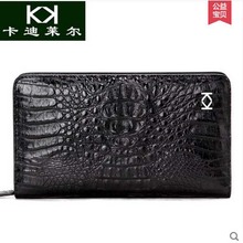 KADILER Thai crocodile handbag male super capacity male long zipper wallet leather hand bag business