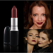 1 pcs high quality Heroine retro matte deep dark red wine MC lipstick 3g makeup lipstick Lasting waterproof cosmetics batom