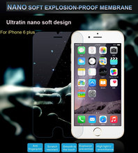0.26mm Nano Soft Explosion Proof Screen Protector For iPhone 6 plus Screen Protector Glass Toughened Protective Film 5.5