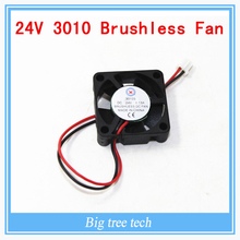 Free shipping 3010s 30MM 30 x 30 x 10MM 24V 2Pin DC Cooler Small Cooling Fan FOR 3D PRINTER PART