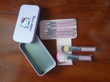 Cute Hello Kitty Cosmetic Set Makeup Kit Beauty kabuki Face Care maquiagem maquillaje pinceis make up