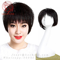 100 Human real hair Short wig yaki straight wigs for Black women cheap full bob wigs