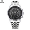MEGIR Men Chronograph 24 Hours Quartz Charm Brand Watch Full Steel Analog Display Business Waterproof Watches