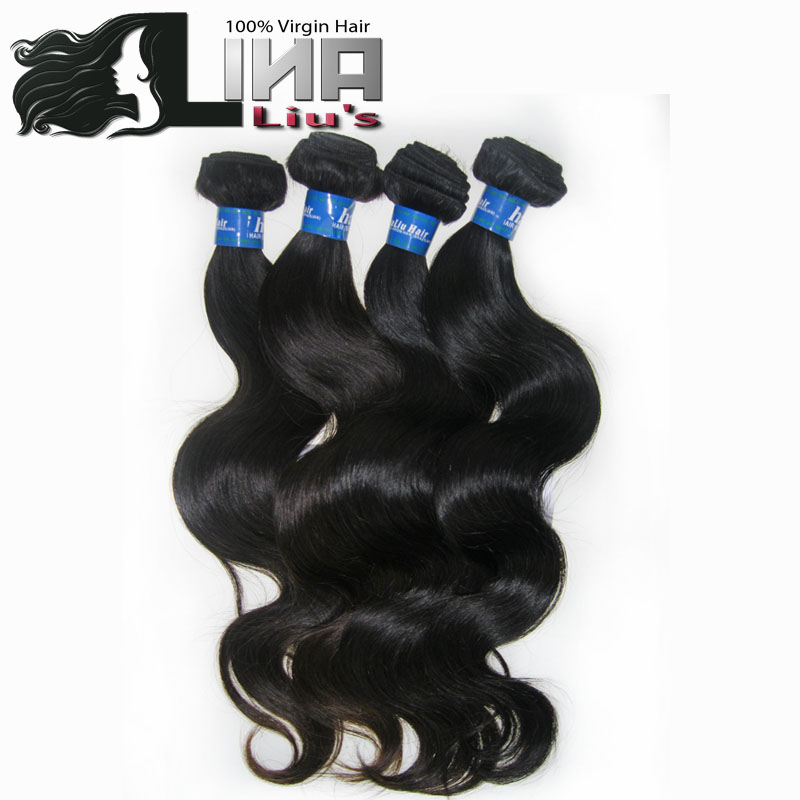 Image of 6A Human hair weaves Brazilian virgin hair body wave unprocessed virgin hair 12-28 inch 4pcts/lot/400g color 1b# Free shipping
