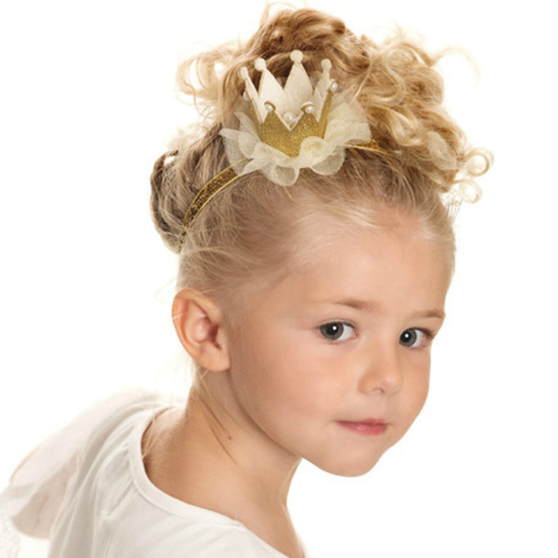 Image of Retail 5colors Newborn Mini Felt Crown+Glitter Elastic Headband For Girls Hair Accessories Handmade Luxe Baby Headbands