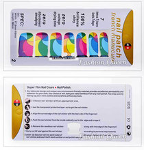 New Adhesive Nail Art Stickers 2pcs lot Full Cover Nail Tips Wraps Foil Polish Nail Patch