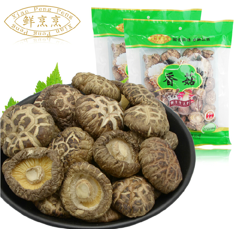 500g flowery  Mushroom production in Fujian China , 100% health food, vacuum packing free shipping