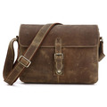 Vintage Brown Color Crazy Horse Genuine Leather Bag Men Messenger Bags Cowhide Shoulder Bag Casula Crossbody