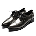 Autumn Shoes Women s Brogue Shoes Creepers Toe Slip On Cut Out Oxford Shoes Women Casual