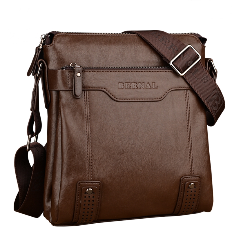Image of 2016 New brand design men bag casual men messenger bags vintage Genuine Leather brown Men's business briefcase shoulder bag