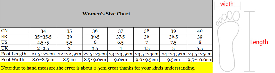 women size chart