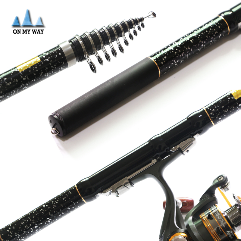 Image of 2016 new Telescopic Fishing Rod 99% Carbon Fiber 1.8-3.6M Super Hard Telescopic Fishing Rod Carbon Spinning Pole 53