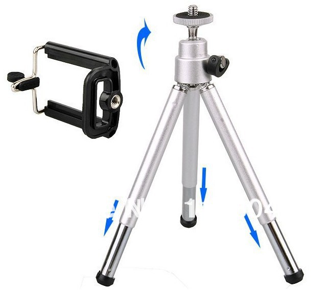 Image of Hot Sale Mini Tripod + Stand Holder for Mobile Cell Phone Camera Phone 4 4g 5 5G Samsung galaxy S2 S4 i9200 I9500