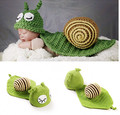 SCYL Baby Infant Green Snail baby crochet knitting hat wool beanies Soft Adorable Cover for baby