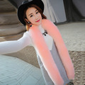180 12cm Womens Real Rex Rabbit Fur Scarves Soild Color Dot Design Girls Natural Fur Wraps
