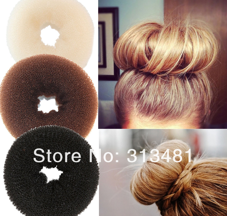 Image of DIY Pure Knitted Hair Bun Hair Donut Make Your Hair More Stylish Hair Accessories 3 Sizes 2 Styles Available