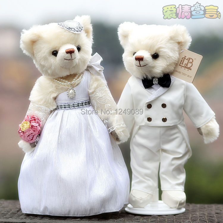 Фотография ELAINE bridal veil teddy bear 36 cm  Mr Lin wedding bear season 3 1026  forever love