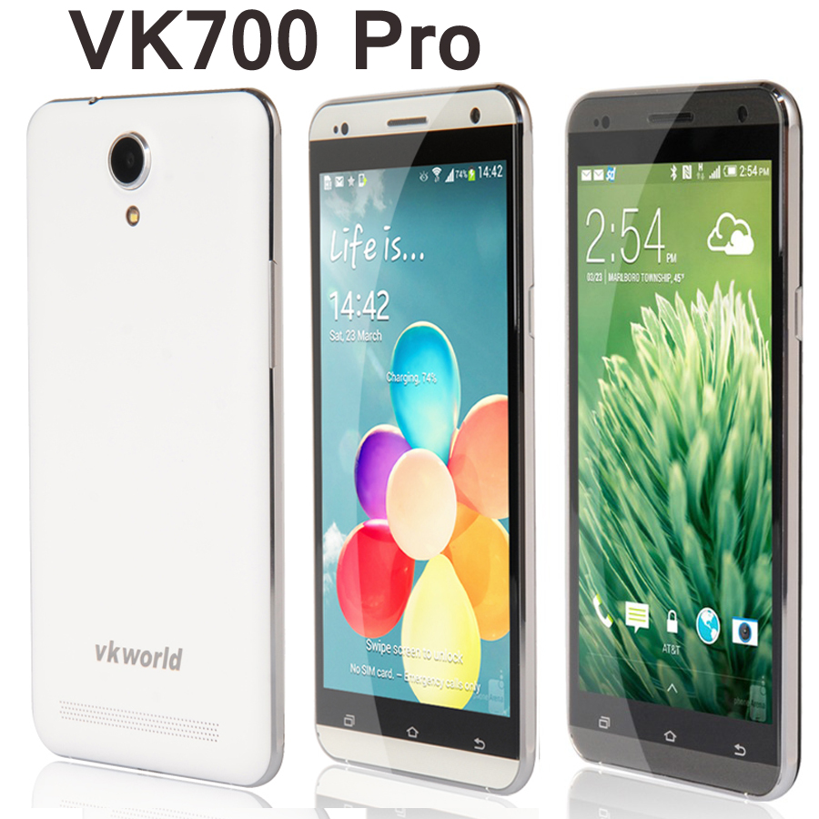 Original Vkworld VK700 5.5inch Android 4.4 MTK6582 Quad Core 3G Smartphone 1GB RAM 8GB ROM HD 3200mAh 5MP+13MP Mobile Phone