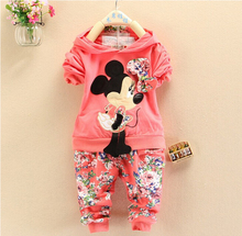 2015 new fashion Spring Autumn baby girls Sport suit set long sleeve children hoodies pants clothes