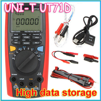 100% New UNI-T UT71D High data storage Intelligent Digital Volt Amp Ohm Capacitance meter thermometer