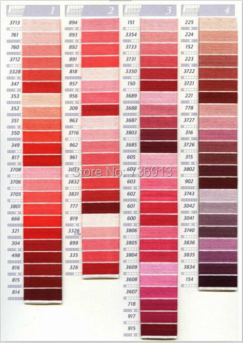 Description Picture 5 of itemChoose Any Colors DMC Floss Embroidery Floss Thread Yarn--447 Pieces Old Colors + 16 Pieces New Colors