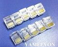 Durable 6 Pin RJ11 RJ 11 6P6C Modular Plug Telephone Phone Connector and NC Crystal Head