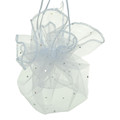 100pcs diameter 26cm White Round Organza Bag Drawstring jewelry packaging bags for Wedding gift food candy