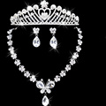 2016 Women Dress Accessories Wedding African Beads 925 Sterling Jewelry Sets Austrian Flower Necklace Earrings Wedding