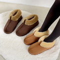 2017New Warm Soft Sole Women Indoor Floor Slippers Shoes White Black Woolen Slippers Flannel Flat Home