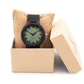 BOBO BIRD Brand Men s Wooden Wristwatches with Black Genuine Leather Strap Wood Watch Japanese Movement
