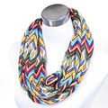 Free ship Ladies knitted Scarf autumn winter scarves for women and men lover wave striped print