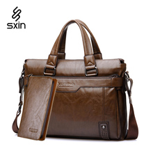 Vintage Leather Handbags Genuine Leather Briefcase for Men Laptop Briefcase Shoulder Bags Casual Crossbody Bags MaletinD018-4