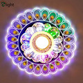 Dia20cm Modern Crystal Peacock Foyer Led Chandelier 5w Acrylic Dimmable Corridor Led Ceiling Chandelier Porch Chandelier