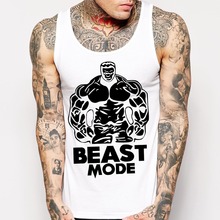 Beast Mode Gym Exercise Weigthlifting Tank Tops Men O Neck Big And Tall Size Summer Cotton