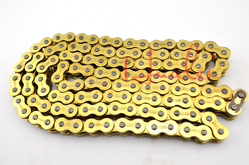 530*120 Brand New UNIBEAR Motorcycle Drive Chain 530 Gold O-Ring Chain 120 Links For YAMAHA FZS 600 FAZER Drive Belts