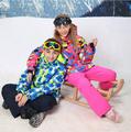 For 30 Degree Warm Coat Sporty Ski Suit Waterproof Windproof Baby Girls Jackets Kids Clothes Sets