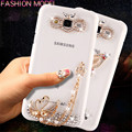 Handmade Luxury Girl Bling Crystal Rhinestone Hard PC Case Cover For Samsung Galaxy J1 J1 mini
