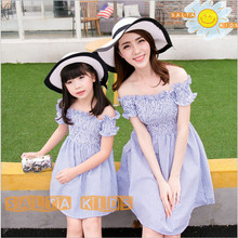 2016 NEW Baby&Mom Dress,Girl Dress,Women Kids Clothes Sets Family Look Clothing Family Matching Outfits YKK02